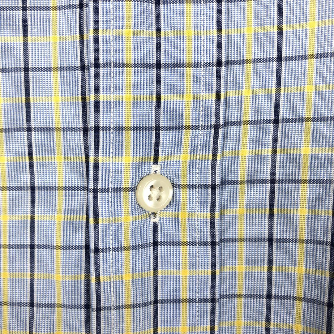 Ralph Lauren YARMOUTH Long Sleeve Button Down Check Shirt Men's XL cotton blue type Vintage Second Hand