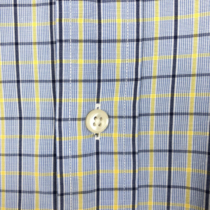 Ralph Lauren YARMOUTH Long Sleeve Button Down Check Shirt Men's XL cotton blue type Vintage Second Hand