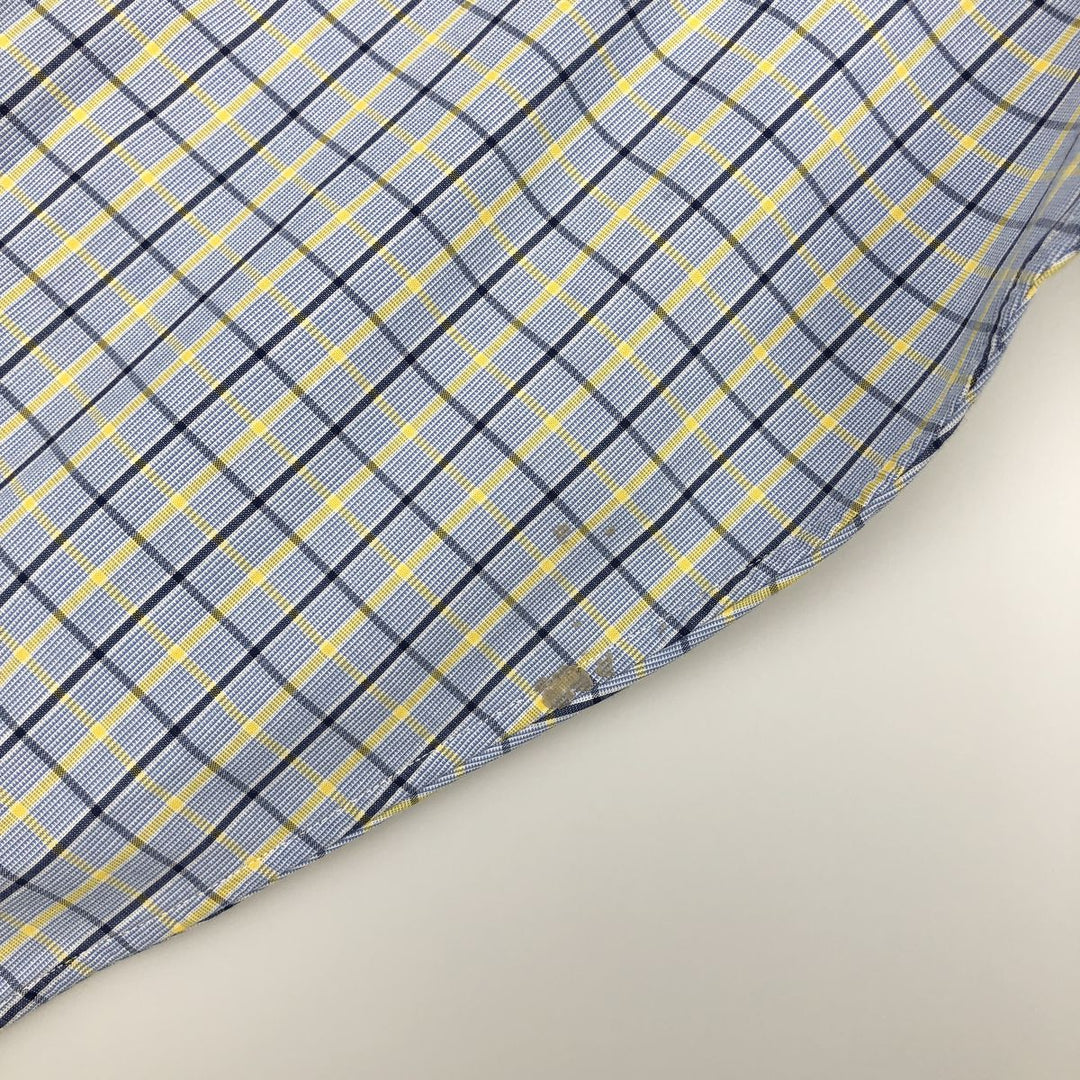 Ralph Lauren YARMOUTH Long Sleeve Button Down Check Shirt Men's XL cotton blue type Vintage Second Hand
