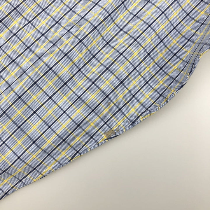 Ralph Lauren YARMOUTH Long Sleeve Button Down Check Shirt Men's XL cotton blue type Vintage Second Hand