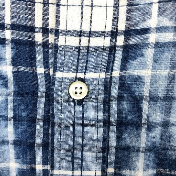 Ralph Lauren x Denim and Supply Classic Fit Long-Sleeve Button-Down Check Shirt, Men's Size XL (approx.) cotton blue type Vintage Second Hand