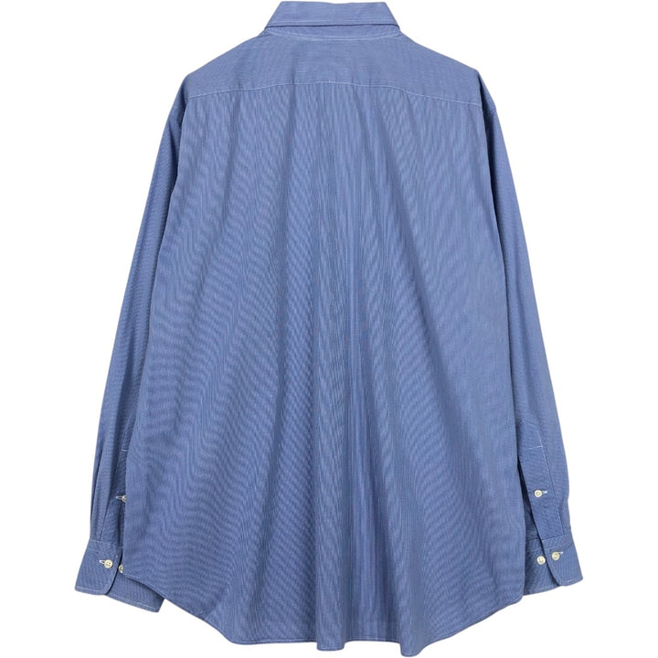 Ralph Lauren POLO by Ralph Lauren WARWICK long-sleeved cotton check shirt, men's size L cotton blue type Vintage Second Hand