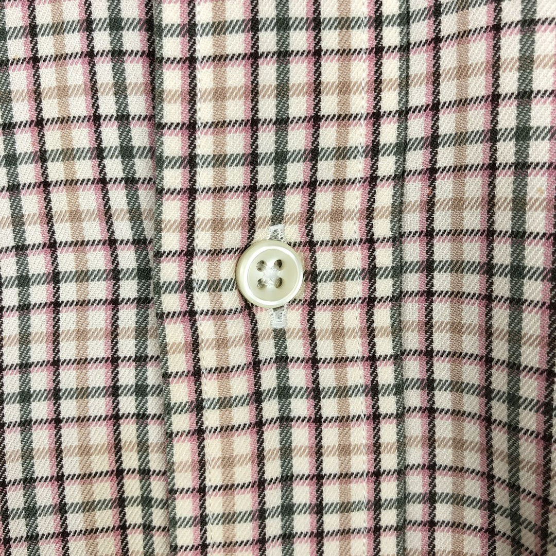 Ralph Lauren Classic Fit Long Sleeve Button Down Check Shirt, Men's Size L cotton green type Vintage Second Hand