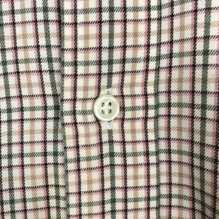 Ralph Lauren Classic Fit Long Sleeve Button Down Check Shirt, Men's Size L cotton green type Vintage Second Hand