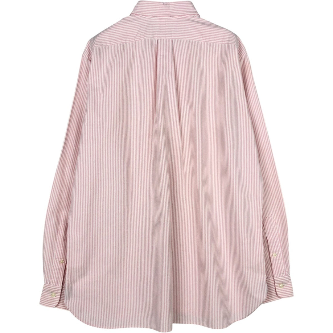 Ralph Lauren Classic Fit Long Sleeve Button Down Striped Shirt, Men's Size L cotton pink type Vintage Second Hand