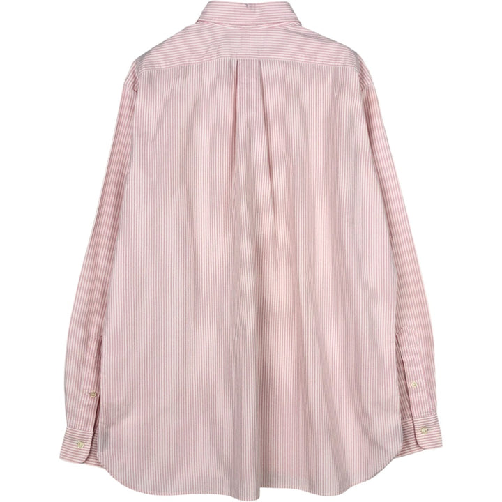 Ralph Lauren Classic Fit Long Sleeve Button Down Striped Shirt, Men's Size L cotton pink type Vintage Second Hand