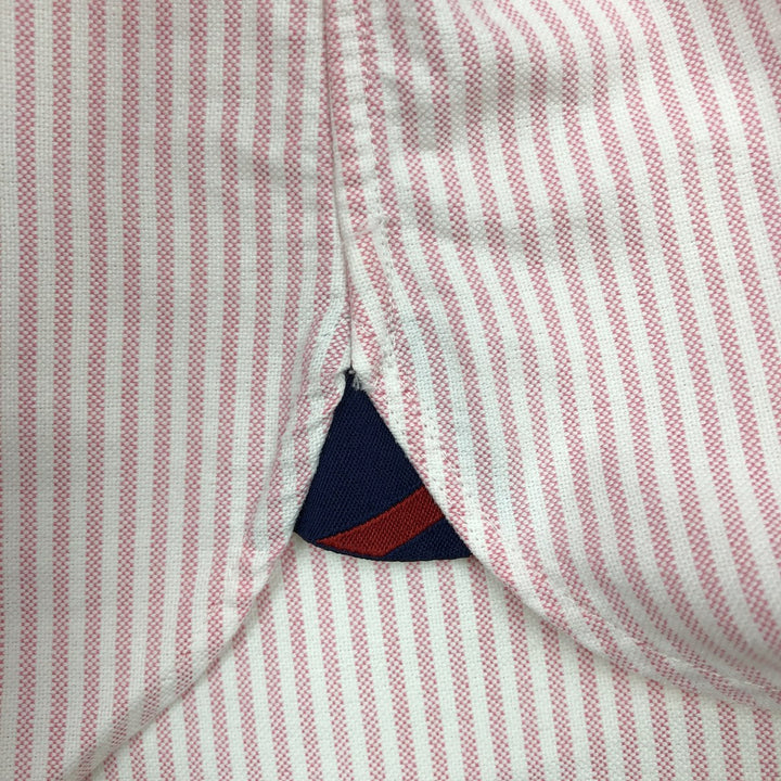 Ralph Lauren Classic Fit Long Sleeve Button Down Striped Shirt, Men's Size L cotton pink type Vintage Second Hand