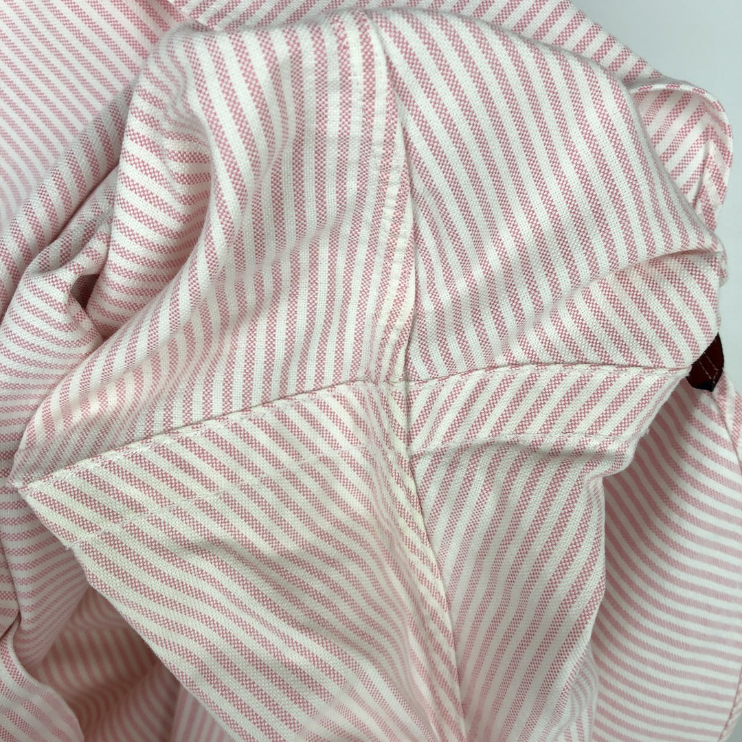 Ralph Lauren Classic Fit Long Sleeve Button Down Striped Shirt, Men's Size L cotton pink type Vintage Second Hand