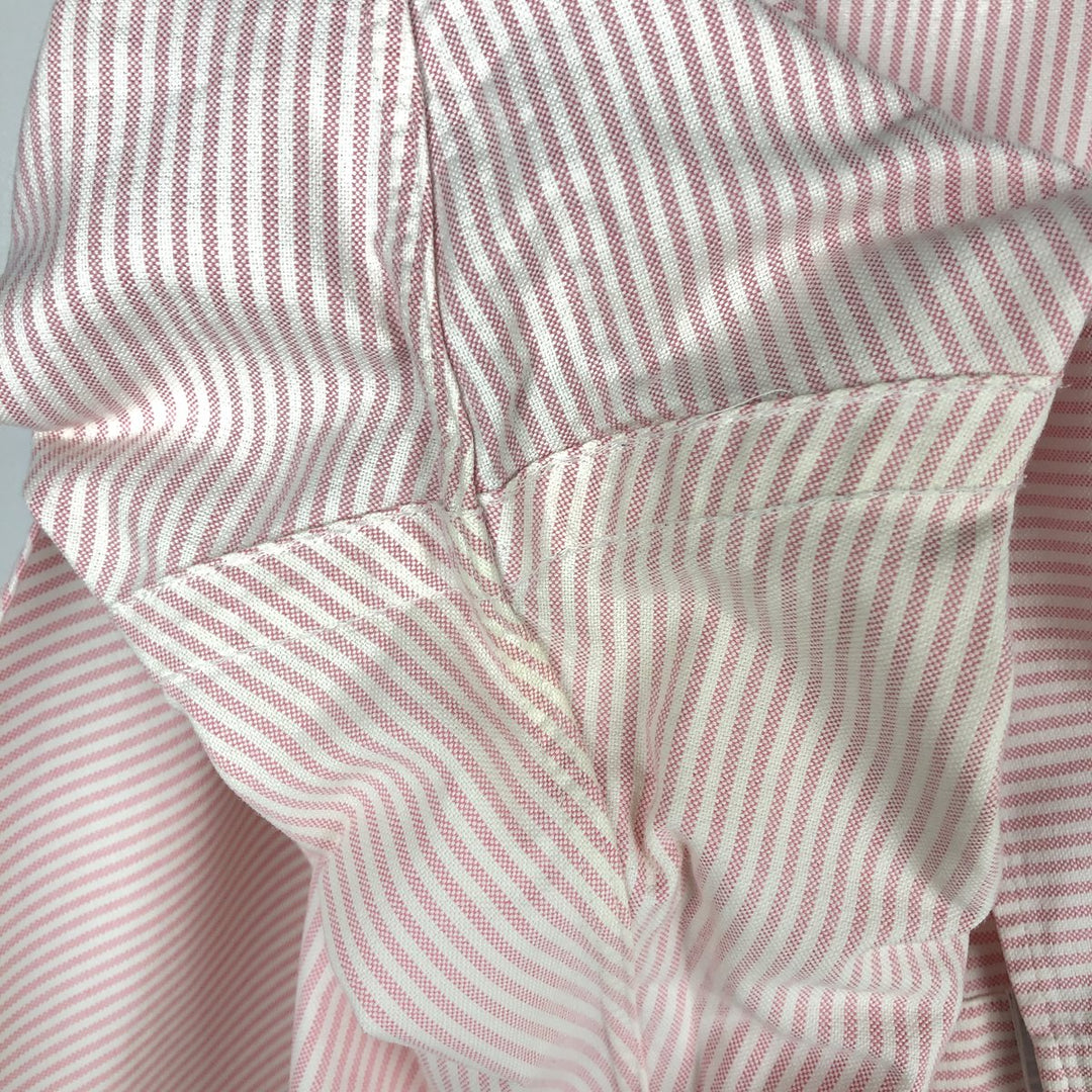 Ralph Lauren Classic Fit Long Sleeve Button Down Striped Shirt, Men's Size L cotton pink type Vintage Second Hand