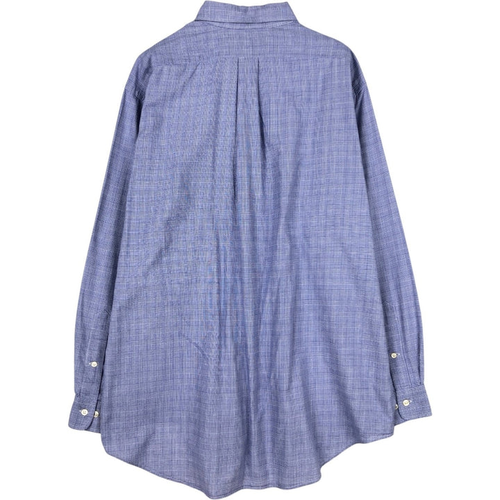 Ralph Lauren YARMOUTH Long Sleeve Button Down Check Shirt Men's XL cotton blue type Vintage Second Hand