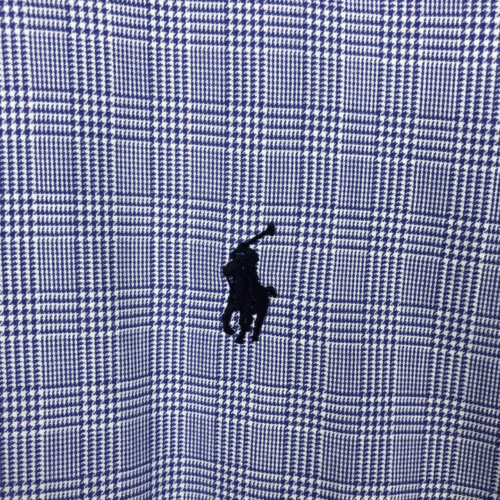 Ralph Lauren YARMOUTH Long Sleeve Button Down Check Shirt Men's XL cotton blue type Vintage Second Hand