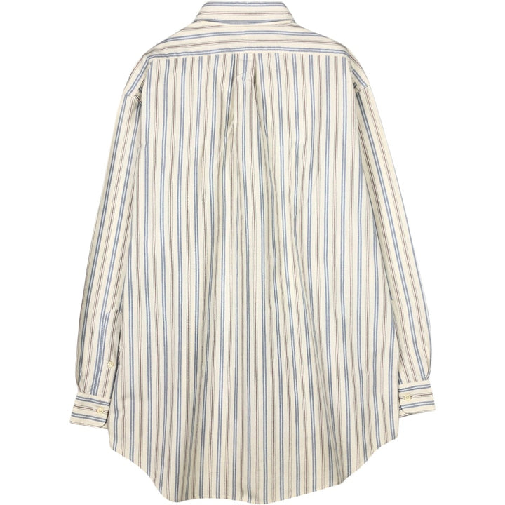 Ralph Lauren YARMOUTH Long Sleeve Button-Down Striped Shirt, Men's XL cotton blue type Vintage Second Hand