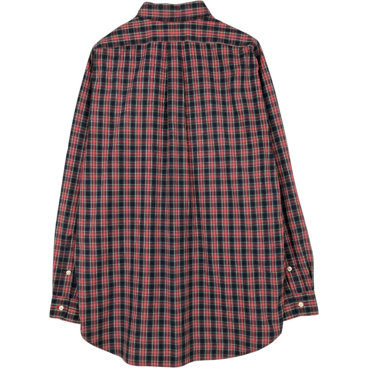 Ralph Lauren BLAKE long sleeve button down check shirt, men's size L cotton red type Vintage Second Hand