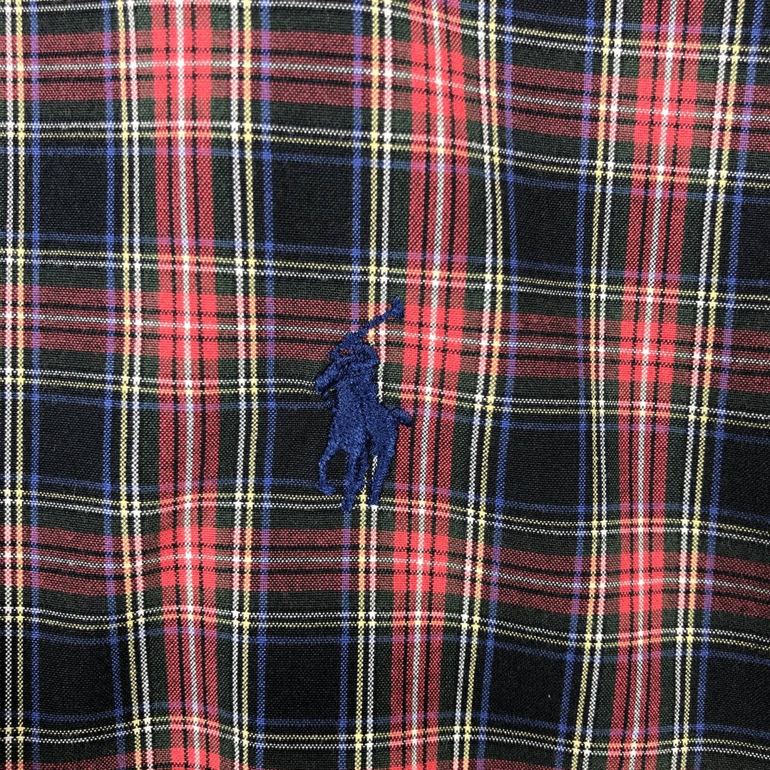 Ralph Lauren BLAKE long sleeve button down check shirt, men's size L cotton red type Vintage Second Hand
