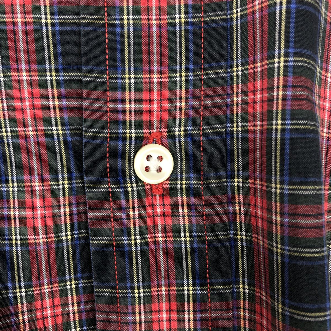 Ralph Lauren BLAKE long sleeve button down check shirt, men's size L cotton red type Vintage Second Hand