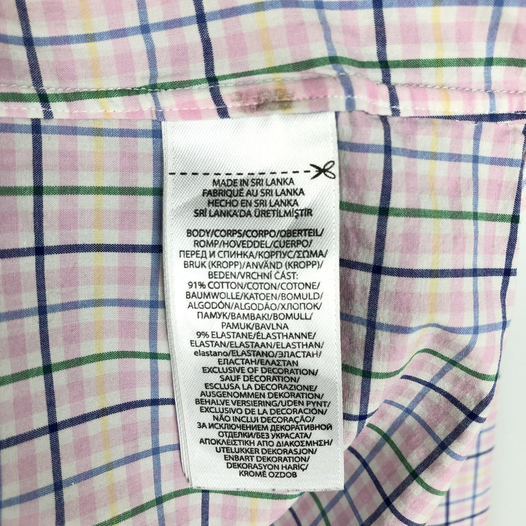 Ralph Lauren Classic Fit Long Sleeve Button Down Check Shirt Men's M cotton pink type Vintage Second Hand