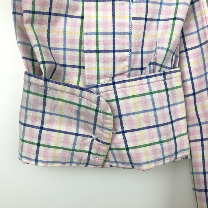 Ralph Lauren Classic Fit Long Sleeve Button Down Check Shirt Men's M cotton pink type Vintage Second Hand