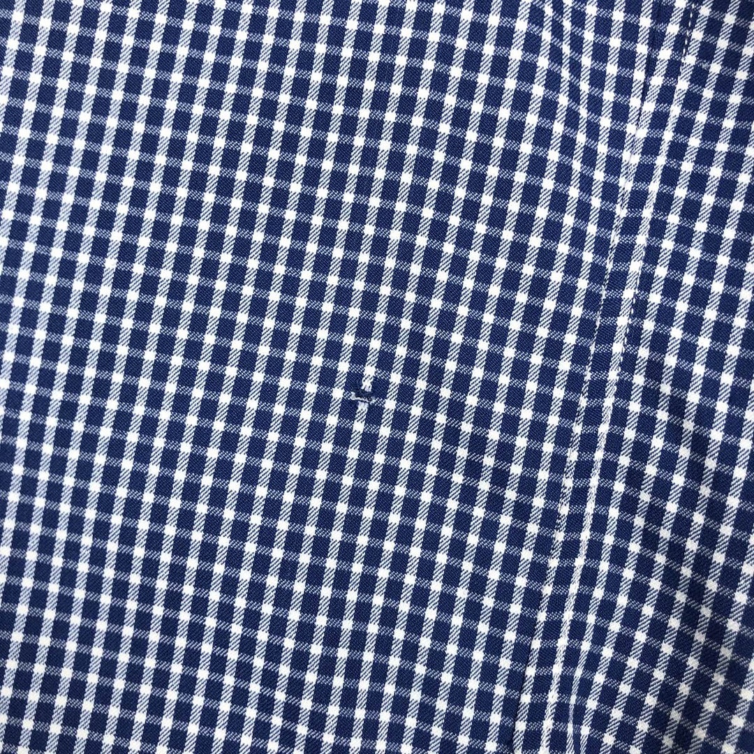 Ralph Lauren PERFORMANCE Gun Club Check Long-Sleeve Button-Down Check Shirt, Men's Size M (approx.) Nylon blue type Vintage Second Hand