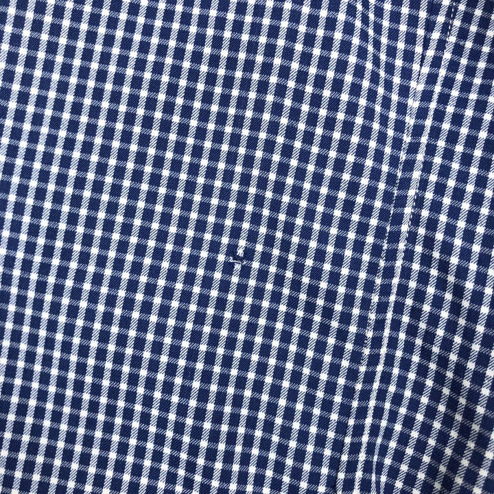 Ralph Lauren PERFORMANCE Gun Club Check Long-Sleeve Button-Down Check Shirt, Men's Size M (approx.) Nylon blue type Vintage Second Hand