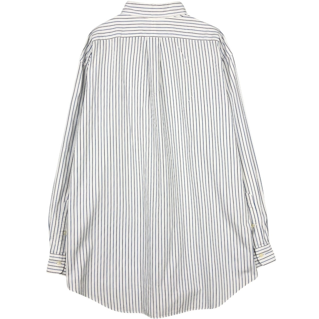 Ralph Lauren YARMOUTH Multi-stripe Long Sleeve Button-down Striped Shirt Men's XL cotton blue type Vintage Second Hand
