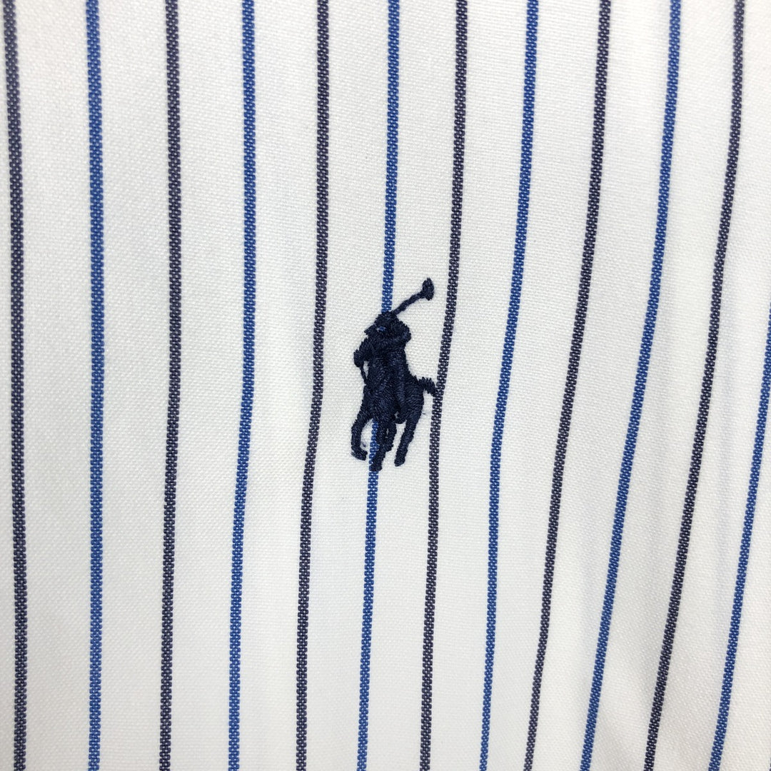 Ralph Lauren YARMOUTH Multi-stripe Long Sleeve Button-down Striped Shirt Men's XL cotton blue type Vintage Second Hand