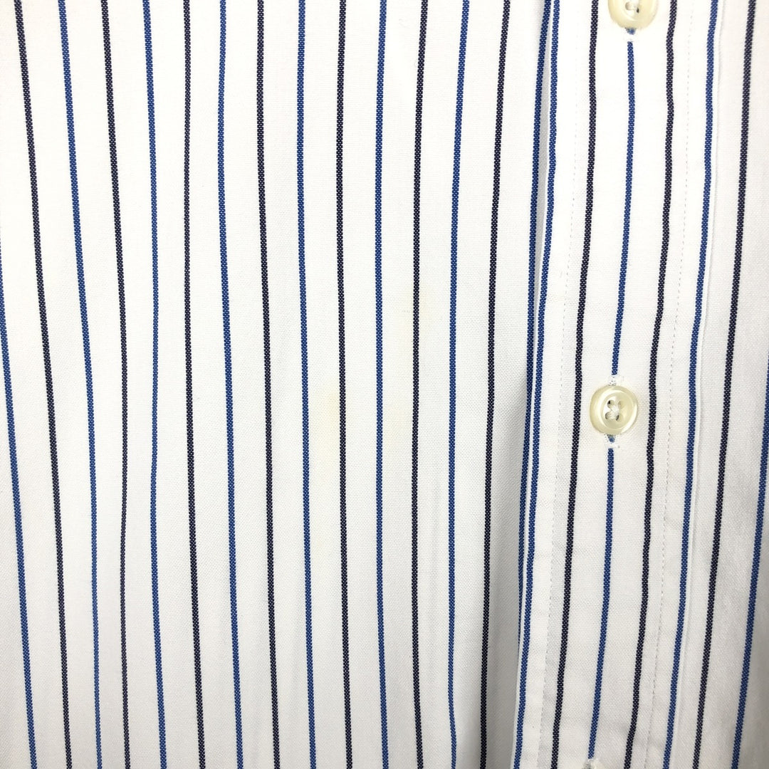 Ralph Lauren YARMOUTH Multi-stripe Long Sleeve Button-down Striped Shirt Men's XL cotton blue type Vintage Second Hand