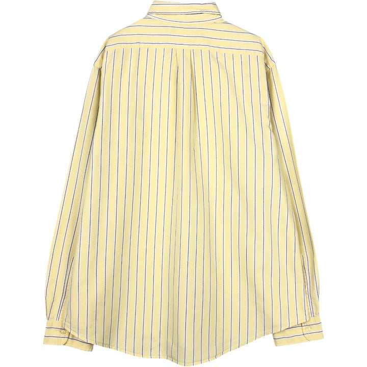 Ralph Lauren CUSTOM FIT long sleeve button down striped shirt men's XL size cotton yellow type Vintage Second Hand