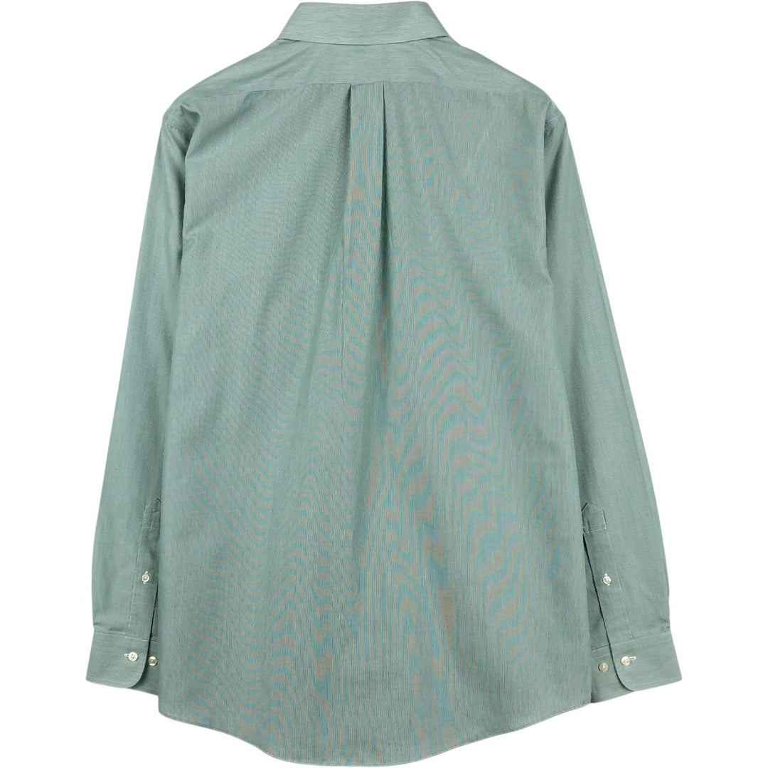Brooks Brothers 1818 REGENT Long Sleeve Cotton Shirt, Men's Size Medium cotton green type Vintage Second Hand