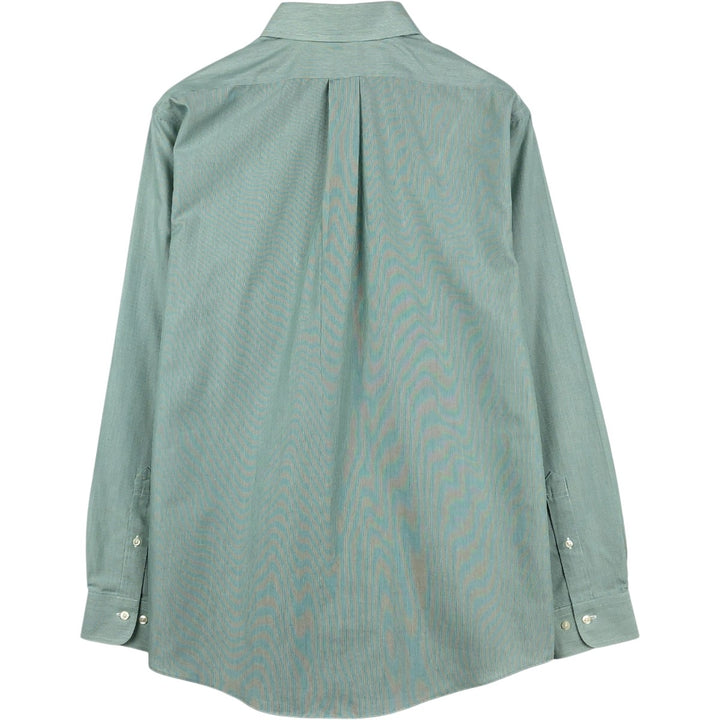 Brooks Brothers 1818 REGENT Long Sleeve Cotton Shirt, Men's Size Medium cotton green type Vintage Second Hand