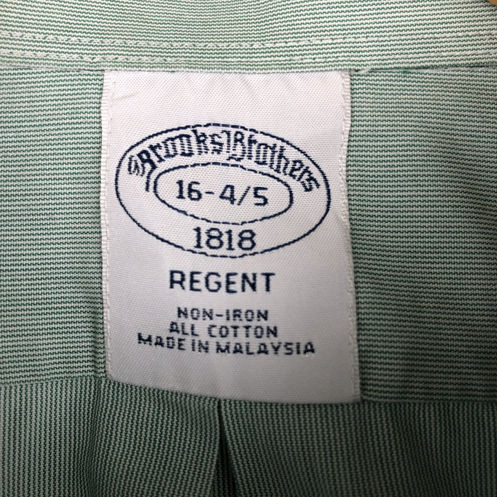 Brooks Brothers 1818 REGENT Long Sleeve Cotton Shirt, Men's Size Medium cotton green type Vintage Second Hand