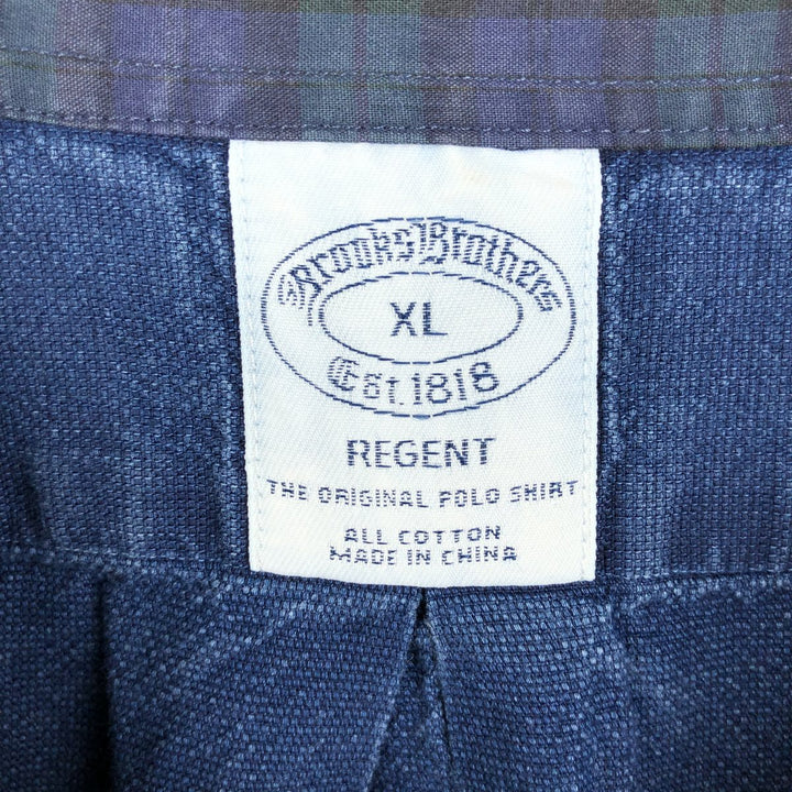 Brooks Brothers 1818 REGENT Long Sleeve Button Down Shirt Men's XL cotton navy blue type Vintage Second Hand
