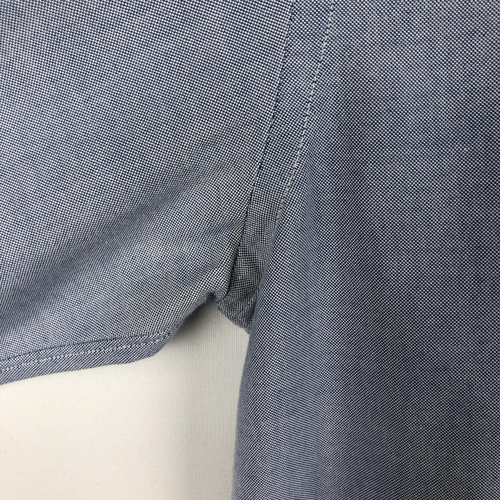 80s-90'S Brooks Brothers Est.1818 Makers and Merchants Plain Long-Sleeve Button-Down Shirt, Made in USA, Men's Size M (approx.) Supima Cotton Blue type light blue Vintage Second Hand