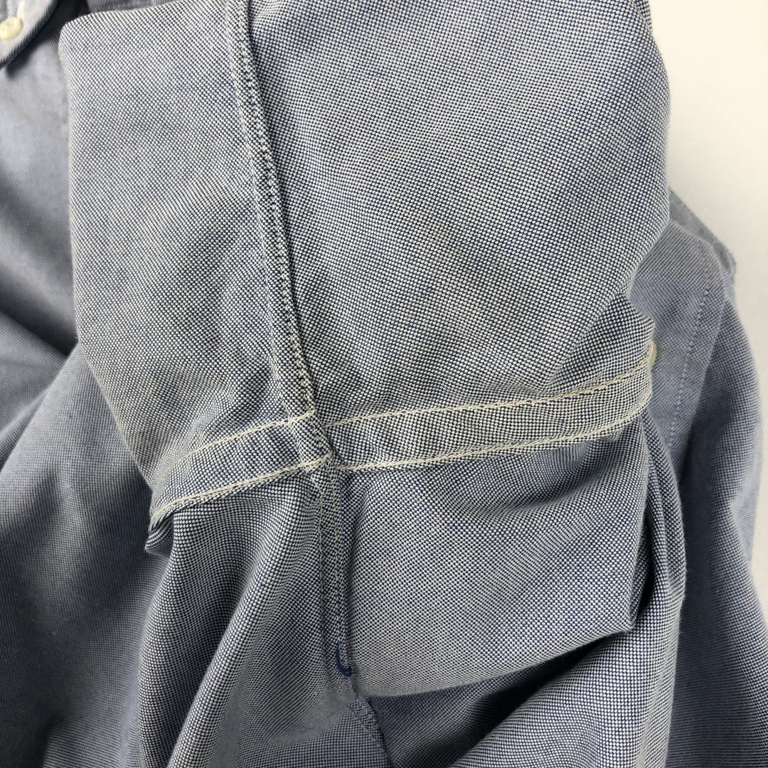 80s-90'S Brooks Brothers Est.1818 Makers and Merchants Plain Long-Sleeve Button-Down Shirt, Made in USA, Men's Size M (approx.) Supima Cotton Blue type light blue Vintage Second Hand