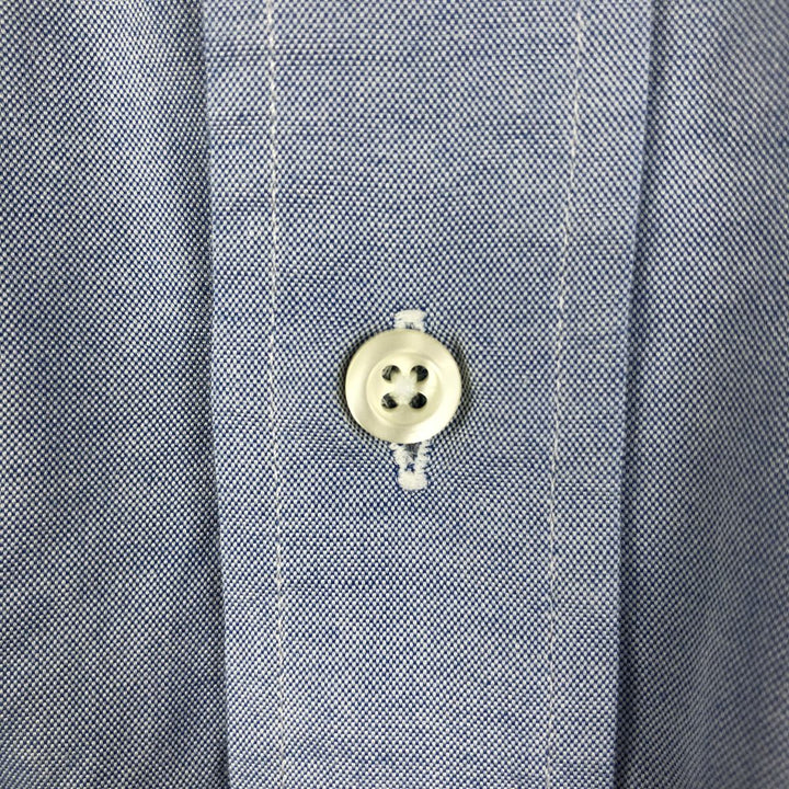 Brooks Brothers long-sleeved button-down shirt, made in the USA, men's size XXL cotton blue type Vintage Second Hand