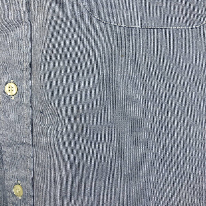 Brooks Brothers long-sleeved button-down shirt, made in the USA, men's size XXL cotton blue type Vintage Second Hand