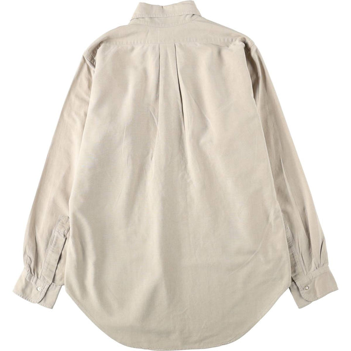 1970'S Brooks Brothers MAKERS Long-Sleeve Button-Down Shirt, Men's Size M (approx.), Vintage cotton Beige type Vintage Second Hand