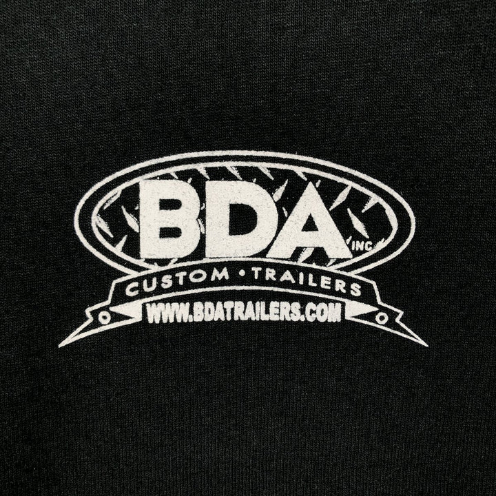 90'S Jerzees BDA Trailers Inc. Long-Sleeve T-Shirt, Men's Size L (Equivalent), Vintage cotton black type Vintage Second Hand