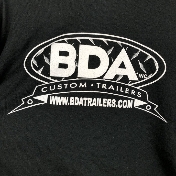 90'S Jerzees BDA Trailers Inc. Long-Sleeve T-Shirt, Men's Size L (Equivalent), Vintage cotton black type Vintage Second Hand