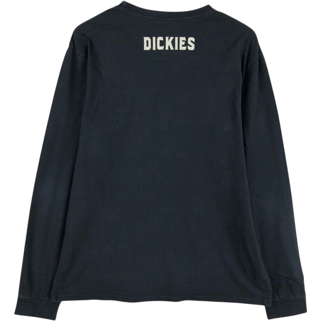 Dickies Long Sleeve T-Shirt, Men's XL cotton black type Vintage Second Hand