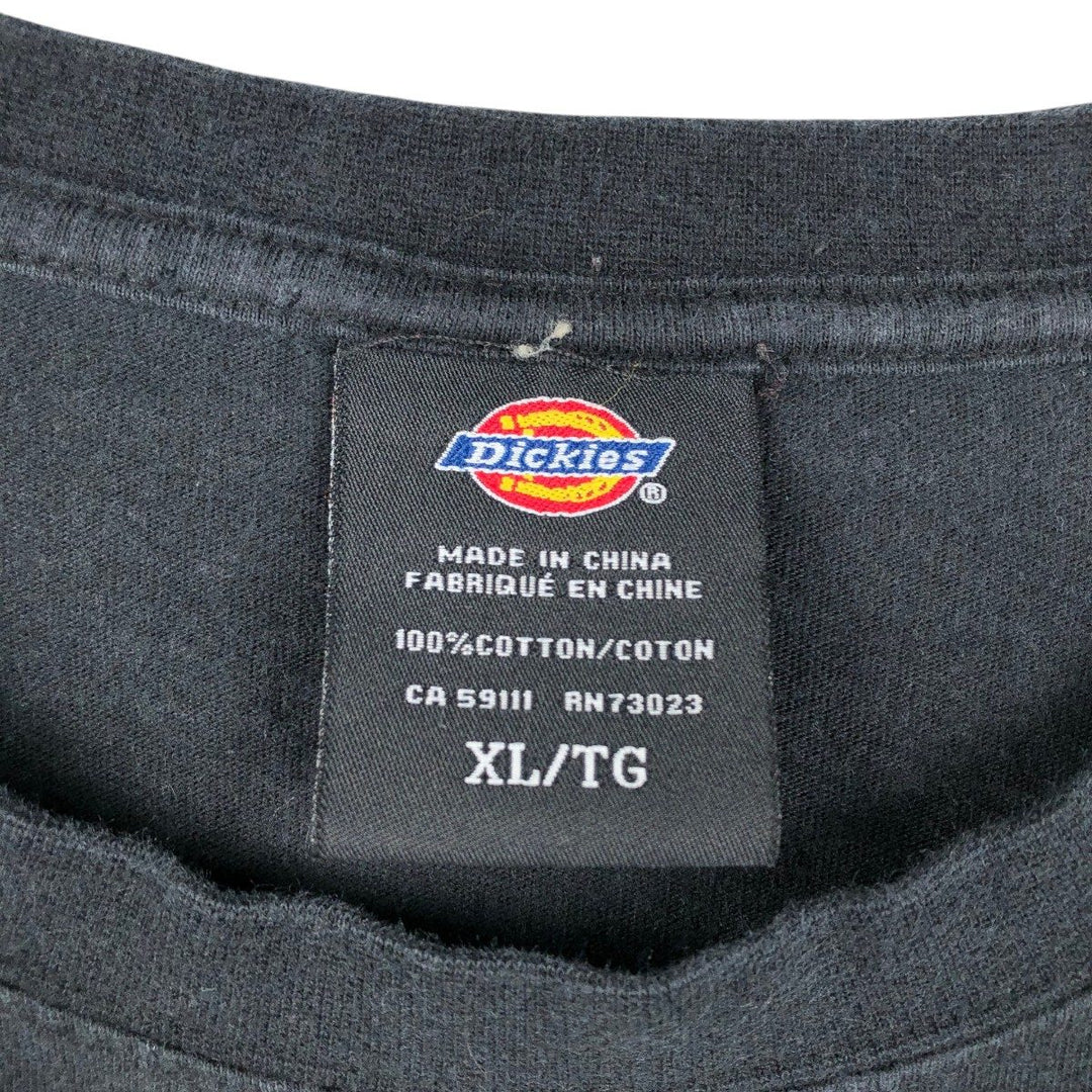 Dickies Long Sleeve T-Shirt, Men's XL cotton black type Vintage Second Hand