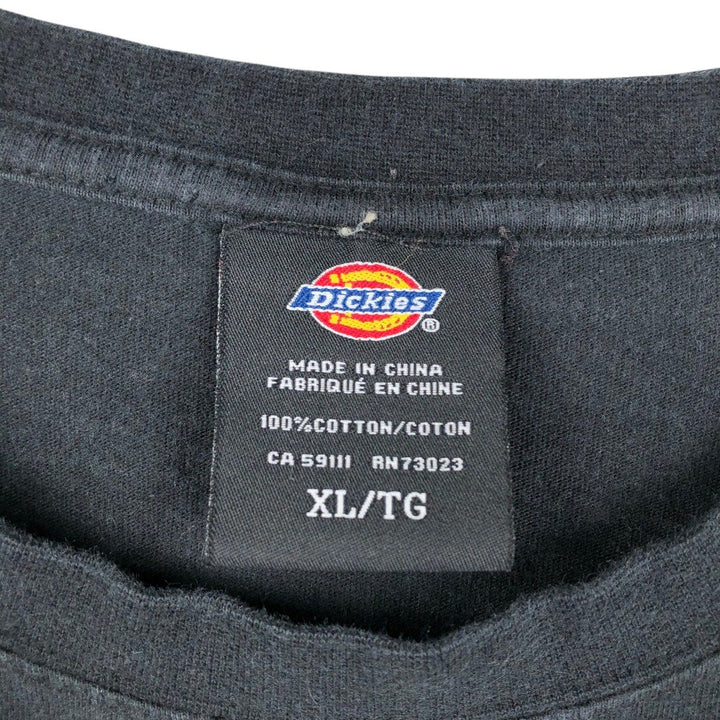 Dickies Long Sleeve T-Shirt, Men's XL cotton black type Vintage Second Hand