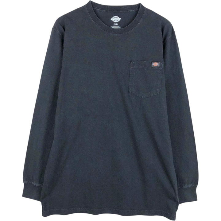 Dickies Long-Sleeve T-Shirt (Men's Size L) cotton black type Vintage Second Hand