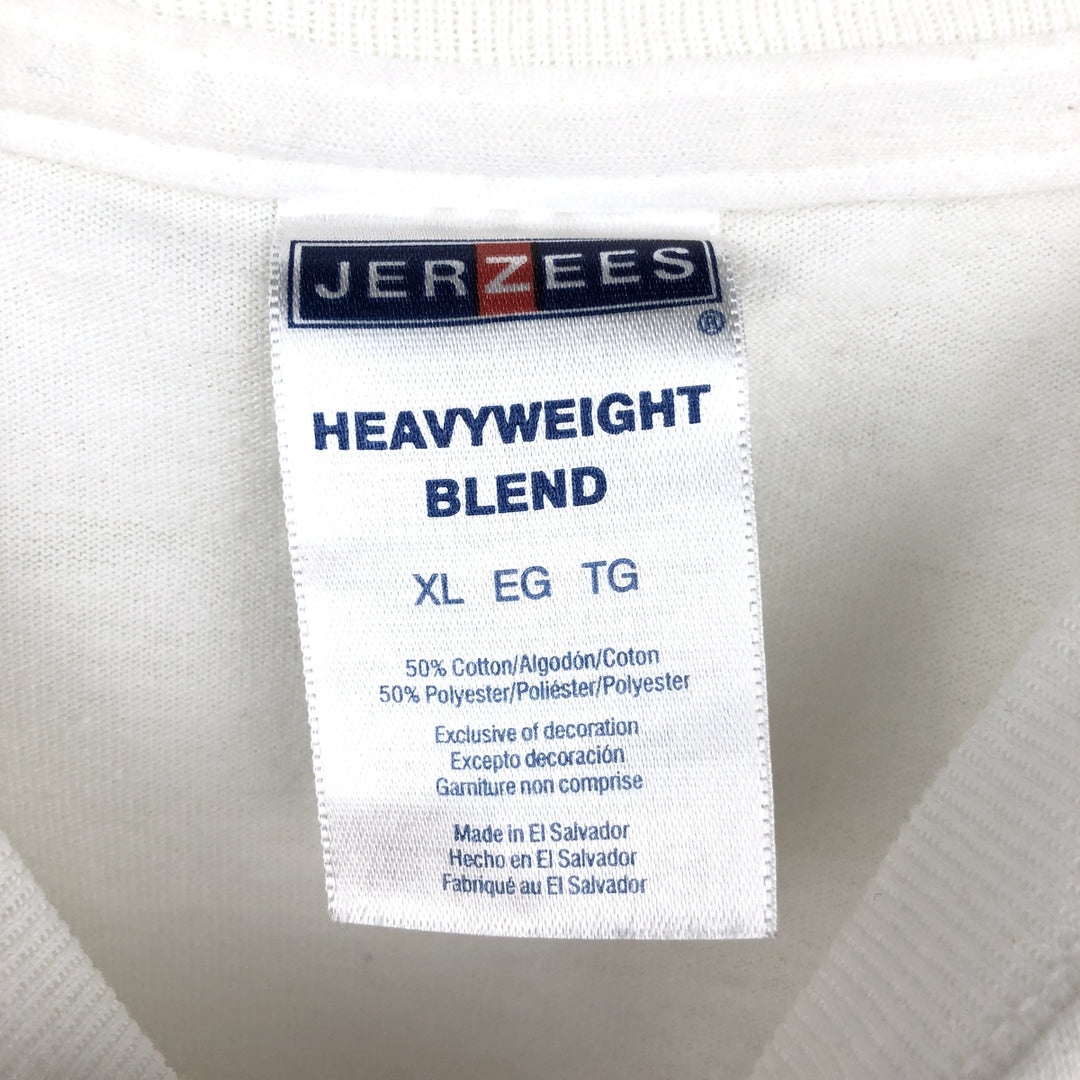 Jerzees Human-i-Tees Long-Sleeve T-Shirt (Men's XL equivalent) cotton white type Vintage Second Hand