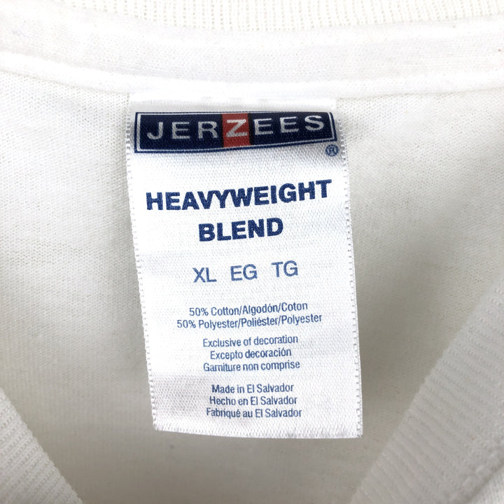 Jerzees Human-i-Tees Long-Sleeve T-Shirt (Men's XL equivalent) cotton white type Vintage Second Hand