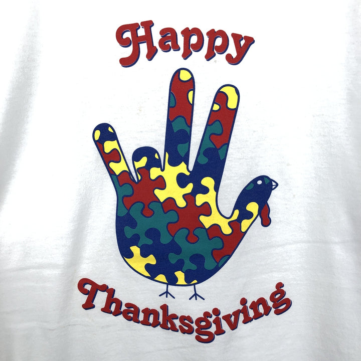 Jerzees Human-i-Tees Long-Sleeve T-Shirt (Men's XL equivalent) cotton white type Vintage Second Hand