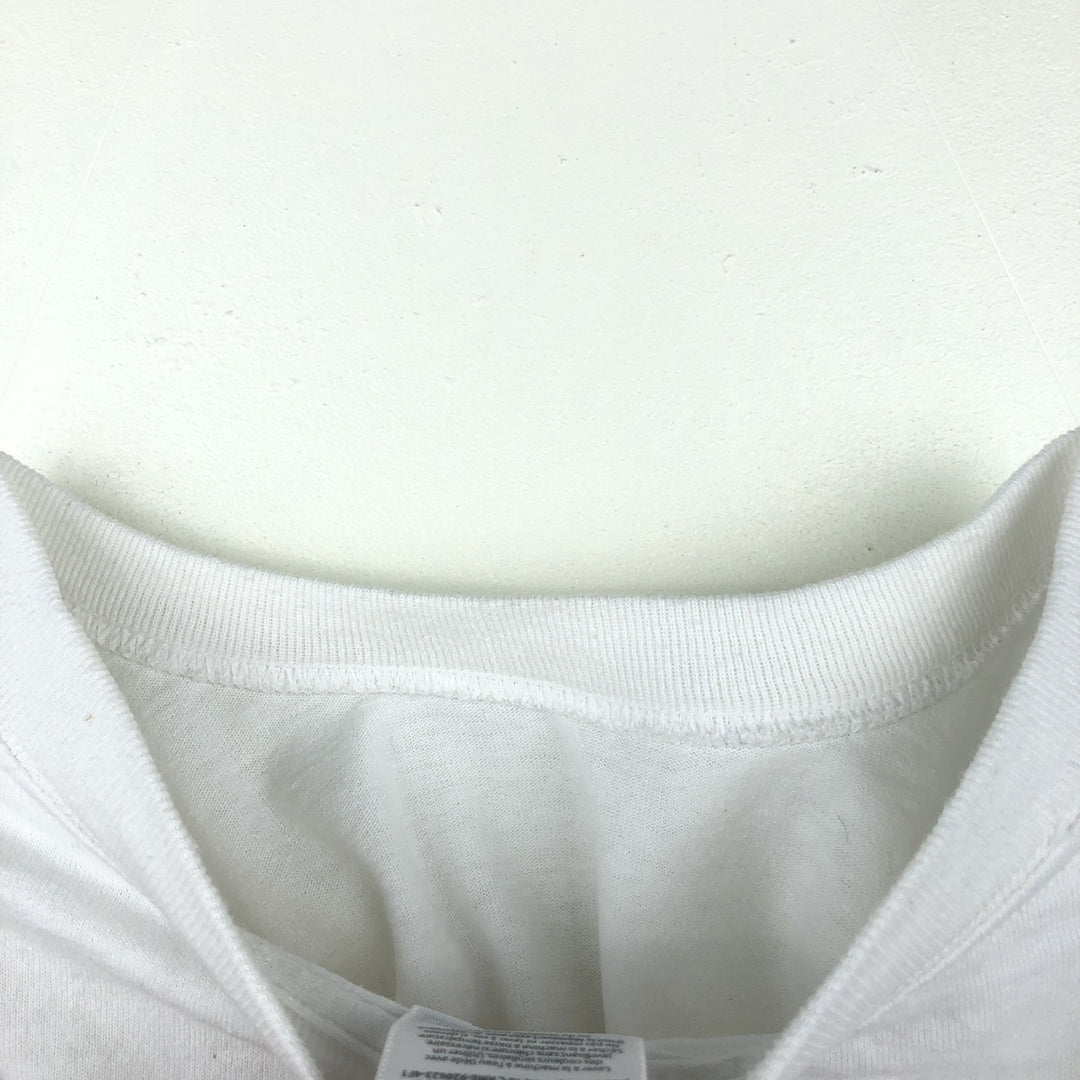 Jerzees Human-i-Tees Long-Sleeve T-Shirt (Men's XL equivalent) cotton white type Vintage Second Hand