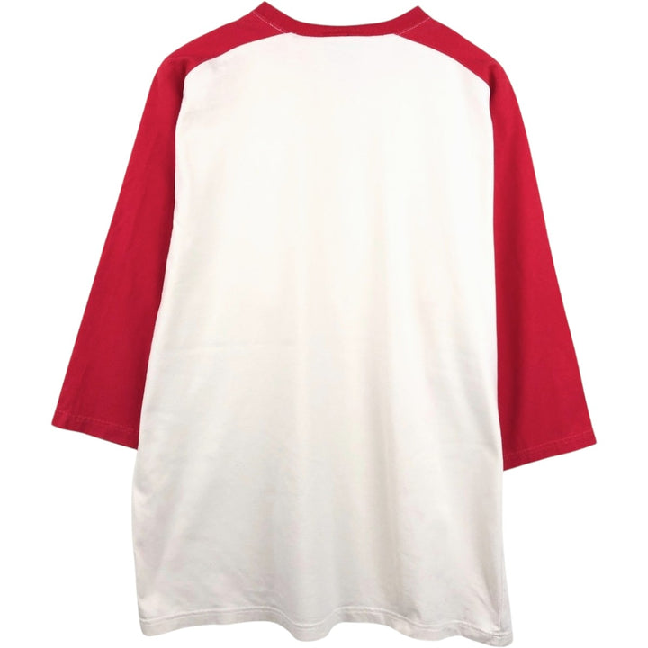 2000'S Stitches MLB Cincinnati Reds 3/4 Sleeve Raglan T-Shirt, Men's Size XL cotton ivory Vintage Second Hand