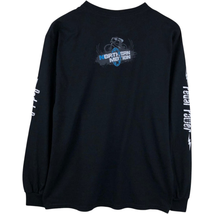Gildan Motorcycle T-shirt, Men's Size M (approx.) polyester black type Vintage Second Hand