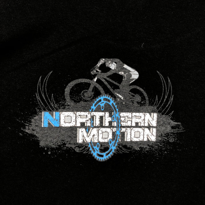 Gildan Motorcycle T-shirt, Men's Size M (approx.) polyester black type Vintage Second Hand