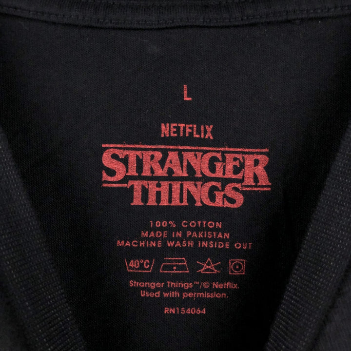 STRANGER THINGS VECNA Movie Long-Sleeve T-Shirt (Men's Size L) cotton black type Vintage Second Hand
